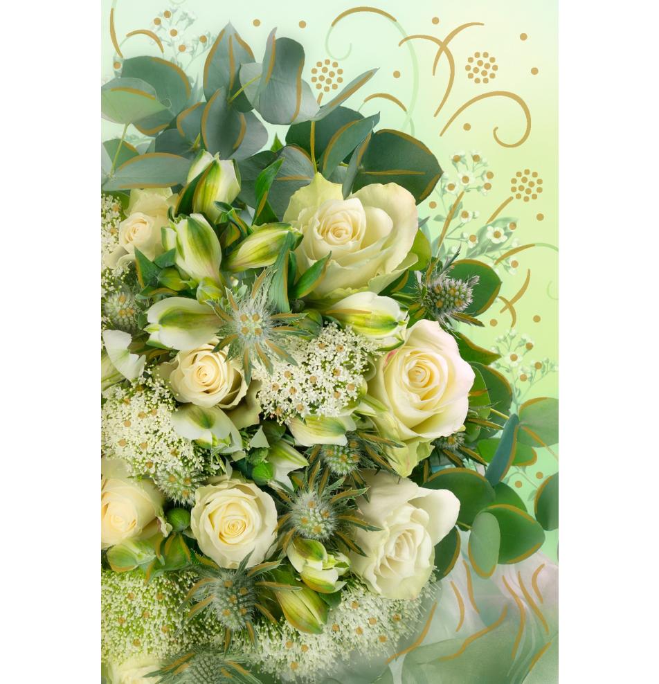 Standarta dubulta kartīte, apdruka iekšpusē