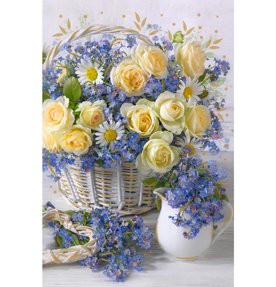 Standarta dubulta kartīte, apdruka iekšpusē