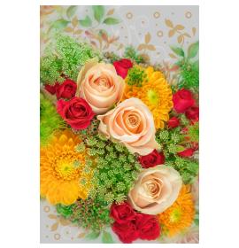 Standarta dubulta kartīte, apdruka iekšpusē 24208