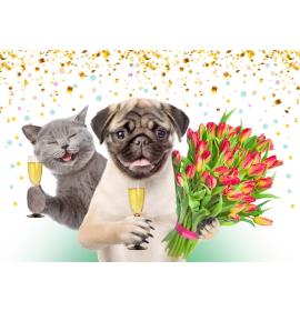 Dubulta kartīte, apdruka iekšpusē 25214