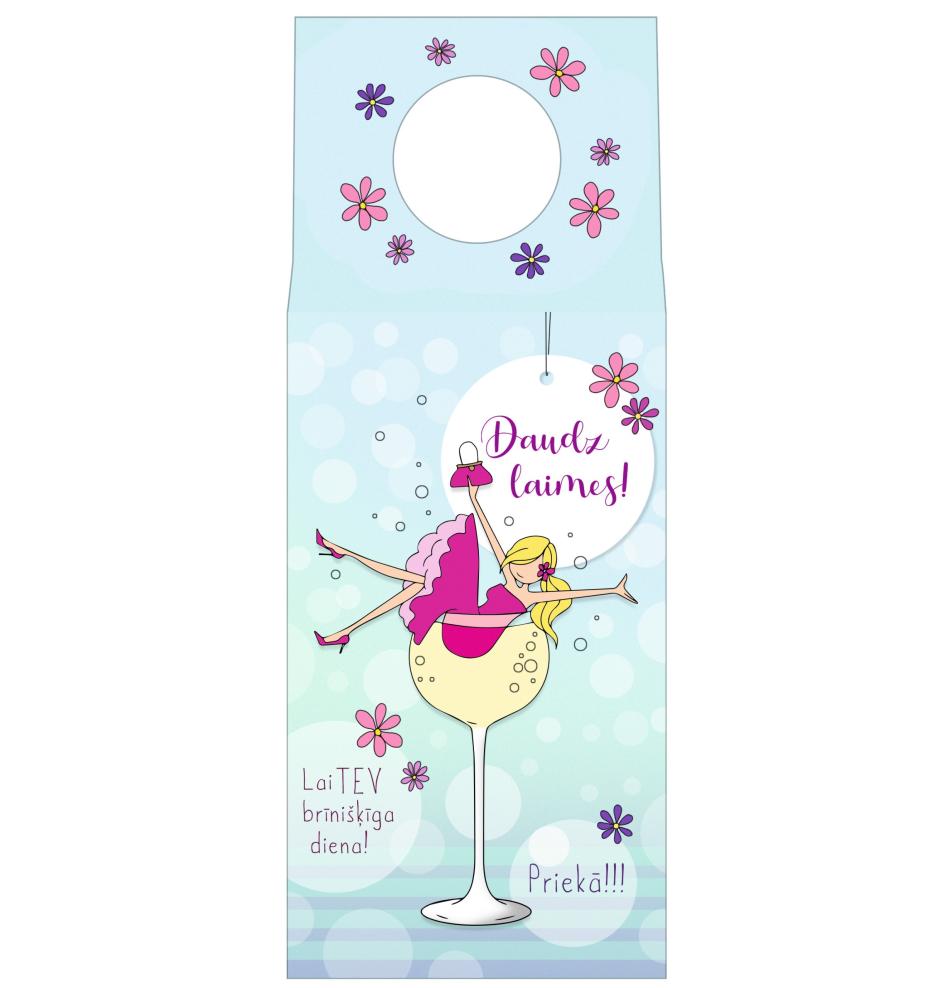 Money envelope card for bottle