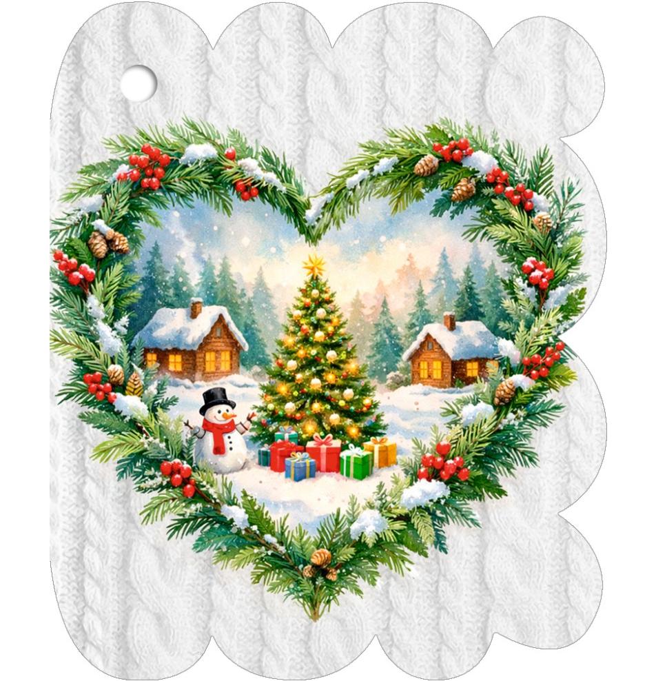 Gift card, small, double (figural)