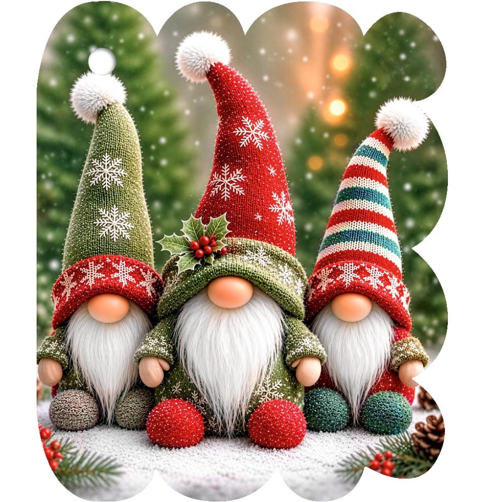Gift card, small, double (figural)
