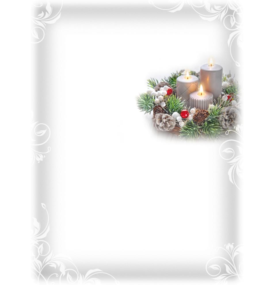 Standarta dubulta kartīte, apdruka iekšpusē