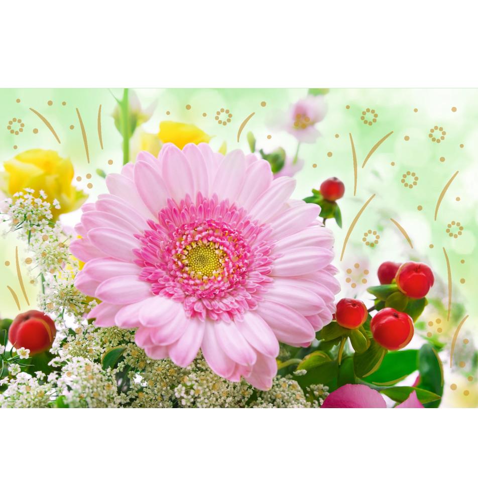 Standarta dubulta kartīte, apdruka iekšpusē