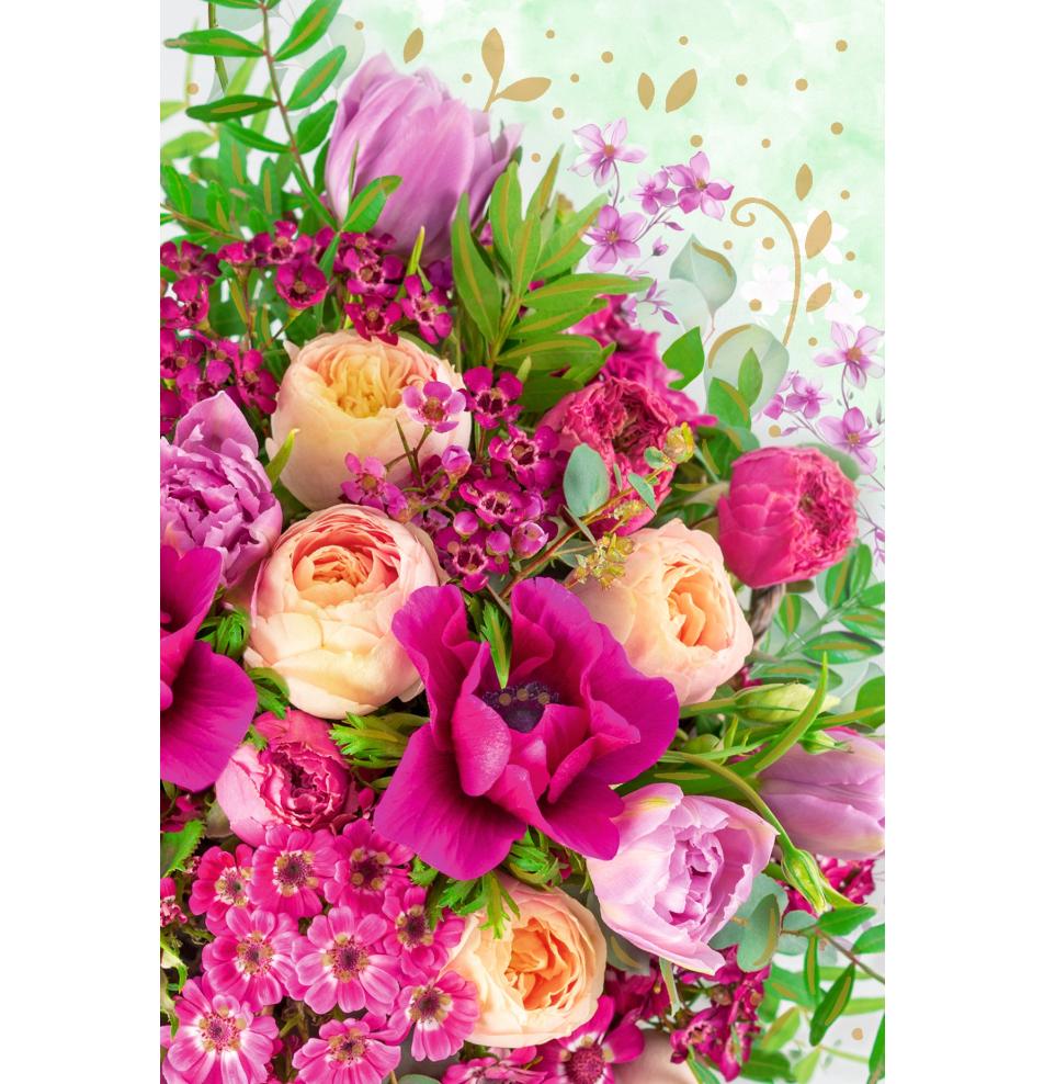 Standarta dubulta kartīte, apdruka iekšpusē